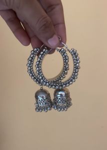 Silver Jhumka Earrings