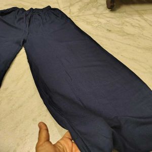 Navy Blue Rayon Plazo