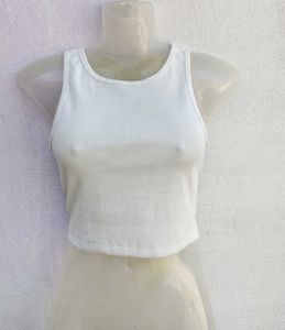 White Ribbed Tank Top