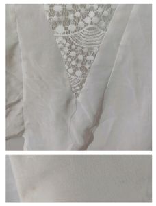 White Top With Lace Detail Back