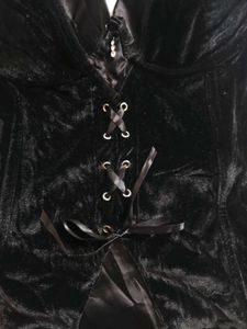 Black Velvet Gothic Bustier Corset
