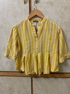 Yellow Striped Top