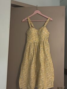 Floral Cottage Core Sundress - Yellow