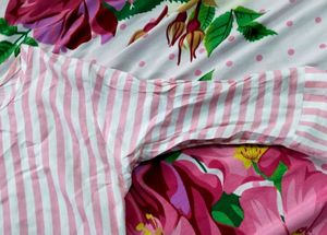 Pink Striped Button-Up Top