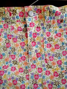 Floral Denim Mini Skirt