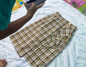 Plaid Ruffle Skirt