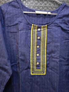Blue Embroidered Kurta