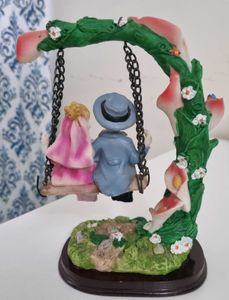 Decorative Couple on Swing Figurine