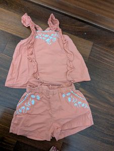 Cotton shorts And Top Set