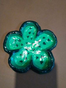 Green Flower Trinket Dish