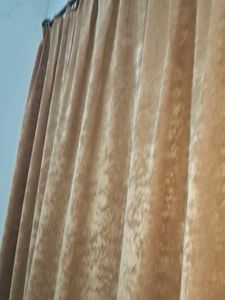 Brown Velvet Curtain Door Parda