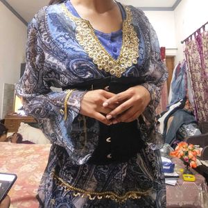 Y2k Pinteresty Printed Sheer Kurti/top