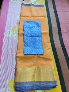 New Saree With Blouse piece