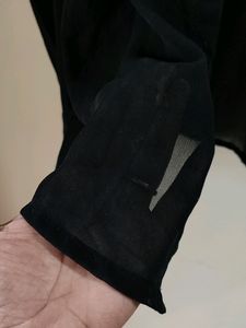 Allen Solly Black Chiffon Shirt