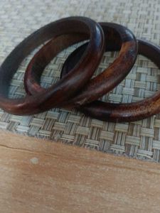 Wooden Bangles (Set of 3)