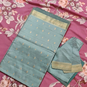 Grey Silk Saree