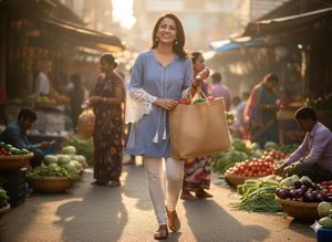 Premium Azure Bloom:Luxury at a Thrift Price!💸💎