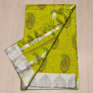 Green Paisley Saree