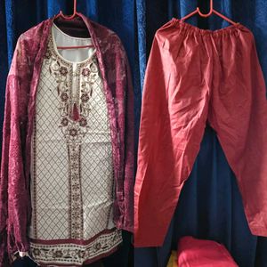 Pakistani Zari Work Suit Set