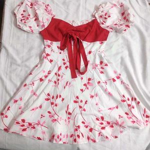 URBANIC Floral Pink and Red Dress | 36