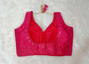 Hot Pink Embellished Blouse