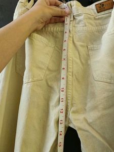 Beige Wide Leg Jeans