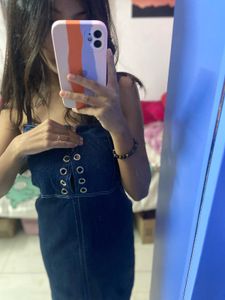 Denim Mini Dress - Cute &amp; Stylish