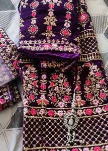 Women&#39;s Embroidered Lehenga With Blouse And Dupatt