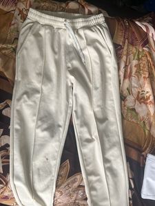 Cream Track Pants