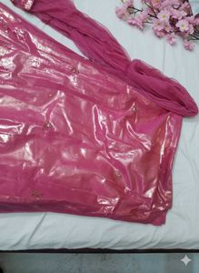 Girls Pink Embroidered Lehenga Choli