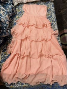Savana Pink Ruffle Layered Dress