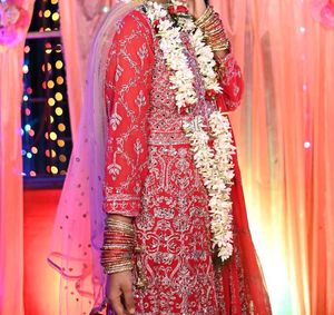 Red Embroidered Pakistani Bridal Outfit
