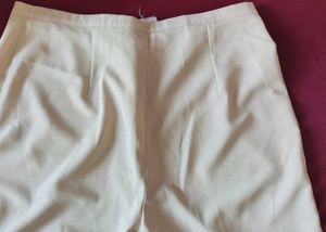 Beige Straight Leg Pants