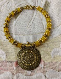 Ethnic Yellow Necklace
