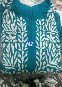 Handwork Teal Kurta