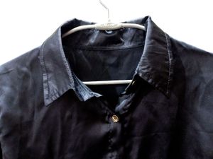 Satin Black Top/Blouse
