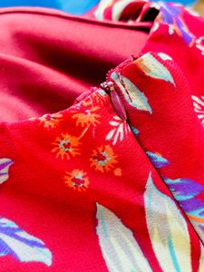 Red Floral Dress 👗