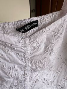White Embroidered Top
