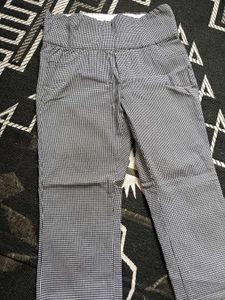 Stretchable Gingham Print Pants