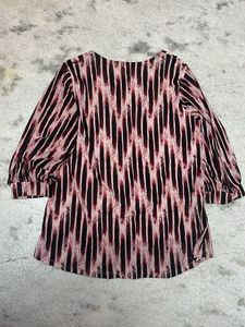 Sparkling Striped V-Neck Top