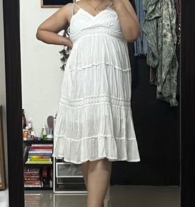 White Tiered Sundress