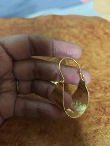 Broad Gold Hoops