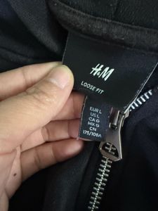 H&amp;M oversize unisex Black Zip-Up Hoodie🥰