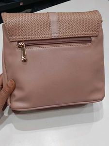 Mochi Women Pink Flap Over Sling (66-7153)