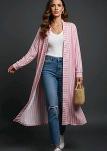 Striped Duster Cardigan