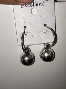 Silver Ball Drop Earrings