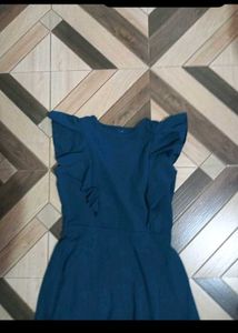 Elegant Blue Ruffle Dress