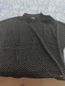 Van Heusen Black Polka Dot Box Top – Effortless Wo