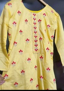 Yellow Sharara Suit With Dupatta For 36 Bust