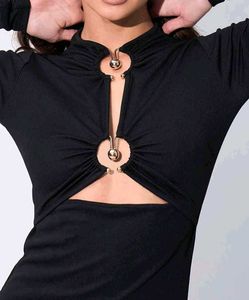 Chic Black Gold Classy Dress